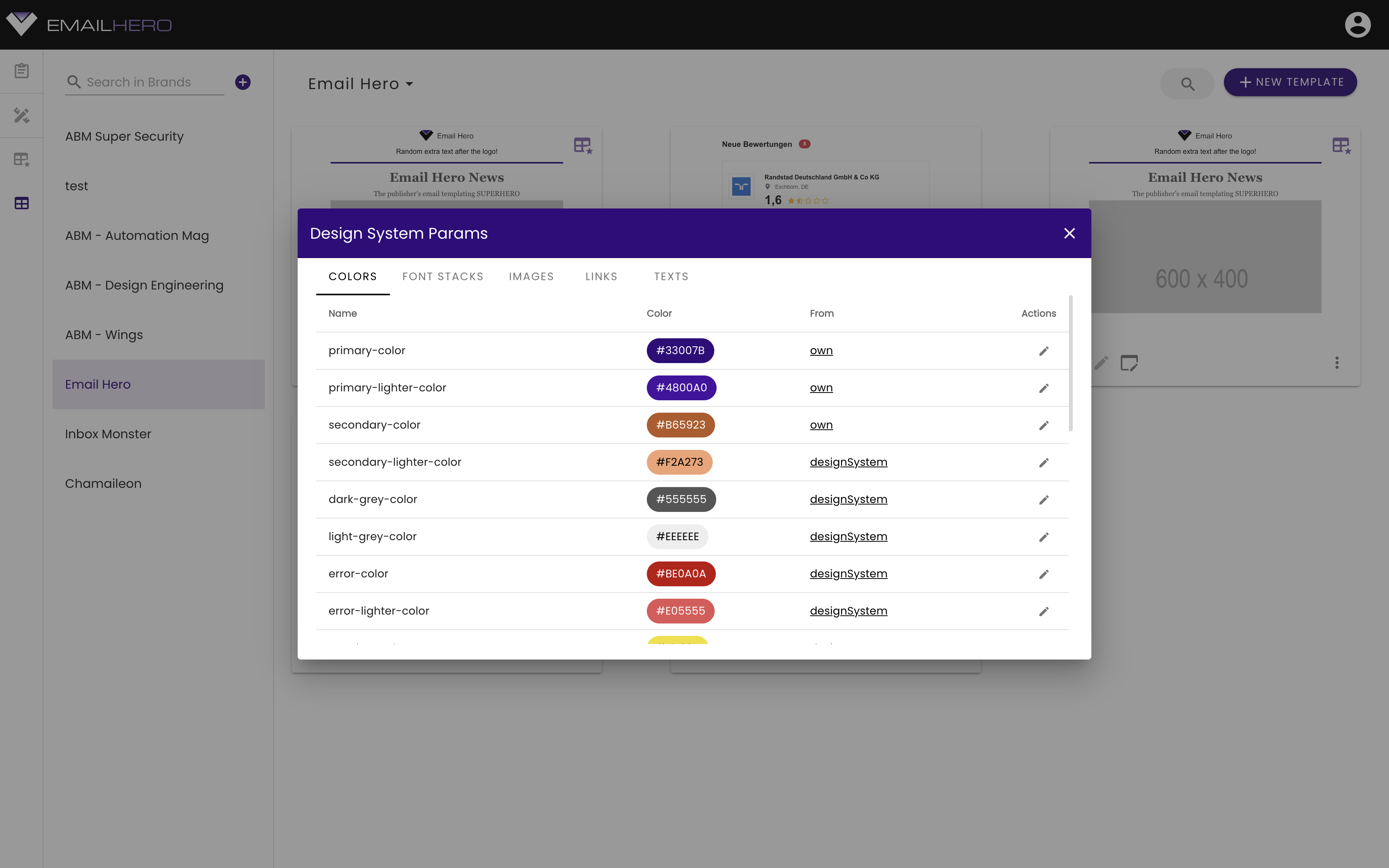 Brand - Design System Params