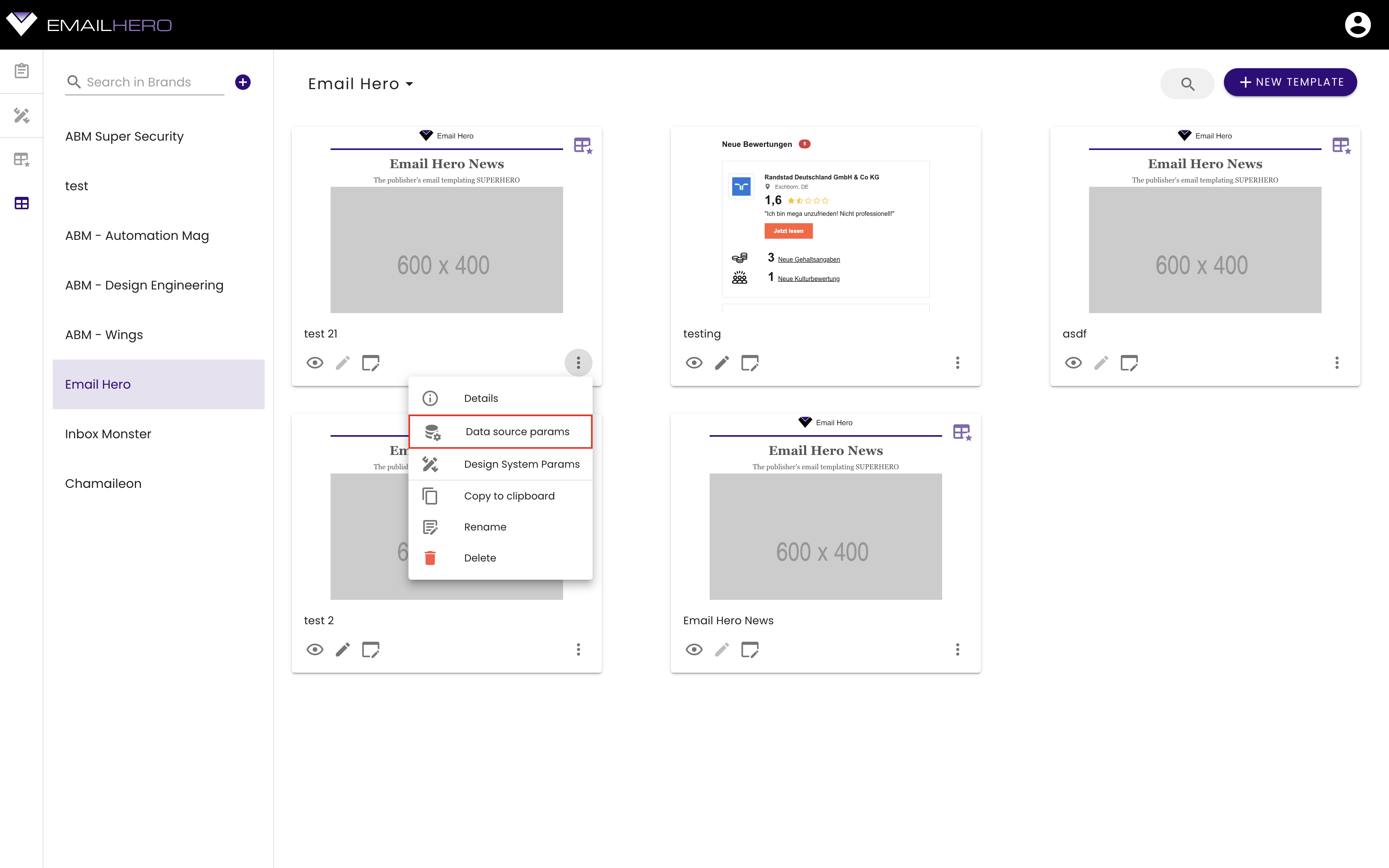 Brand Templates - Design System Params - Open