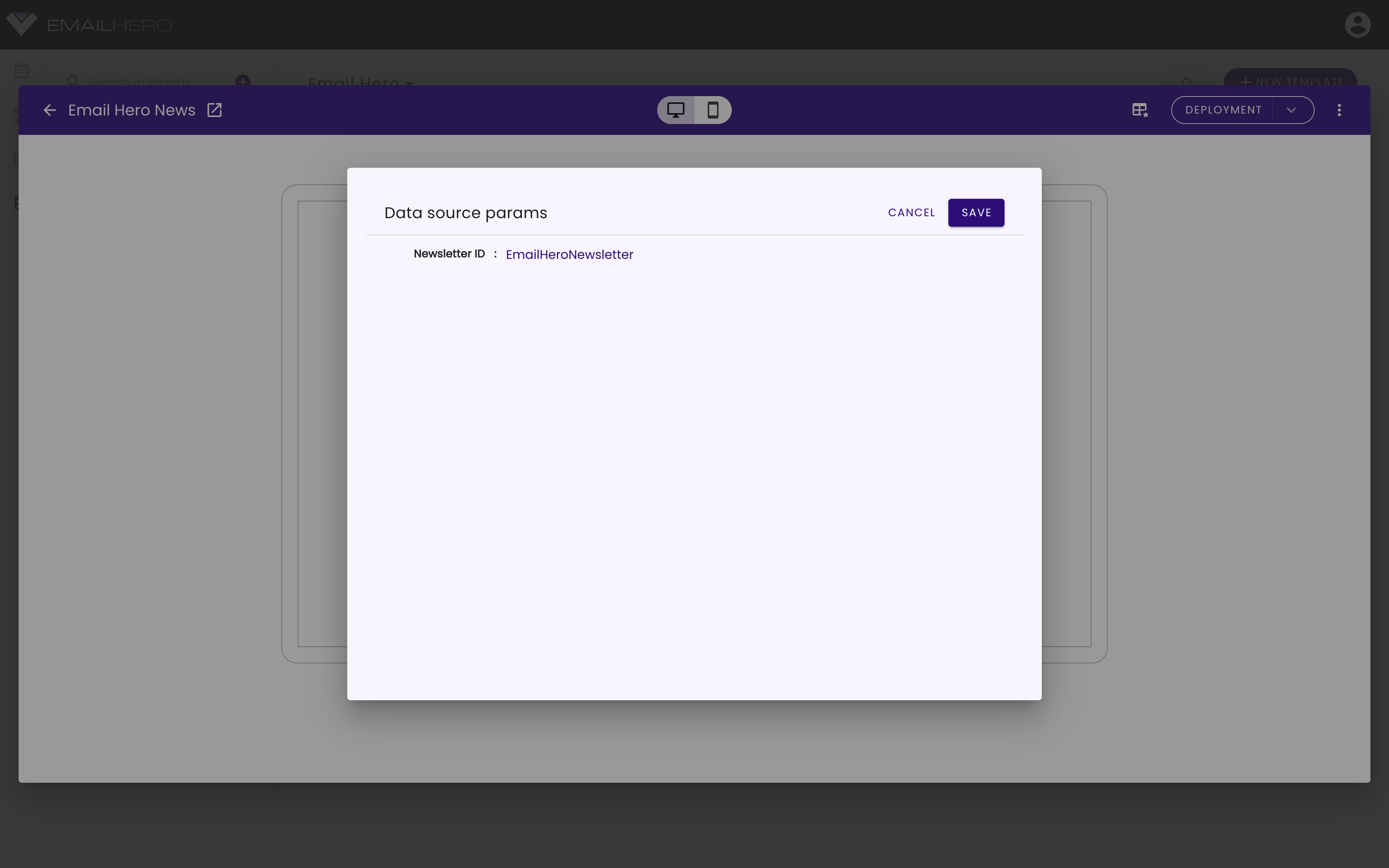 Brand Template Page - Design System Params