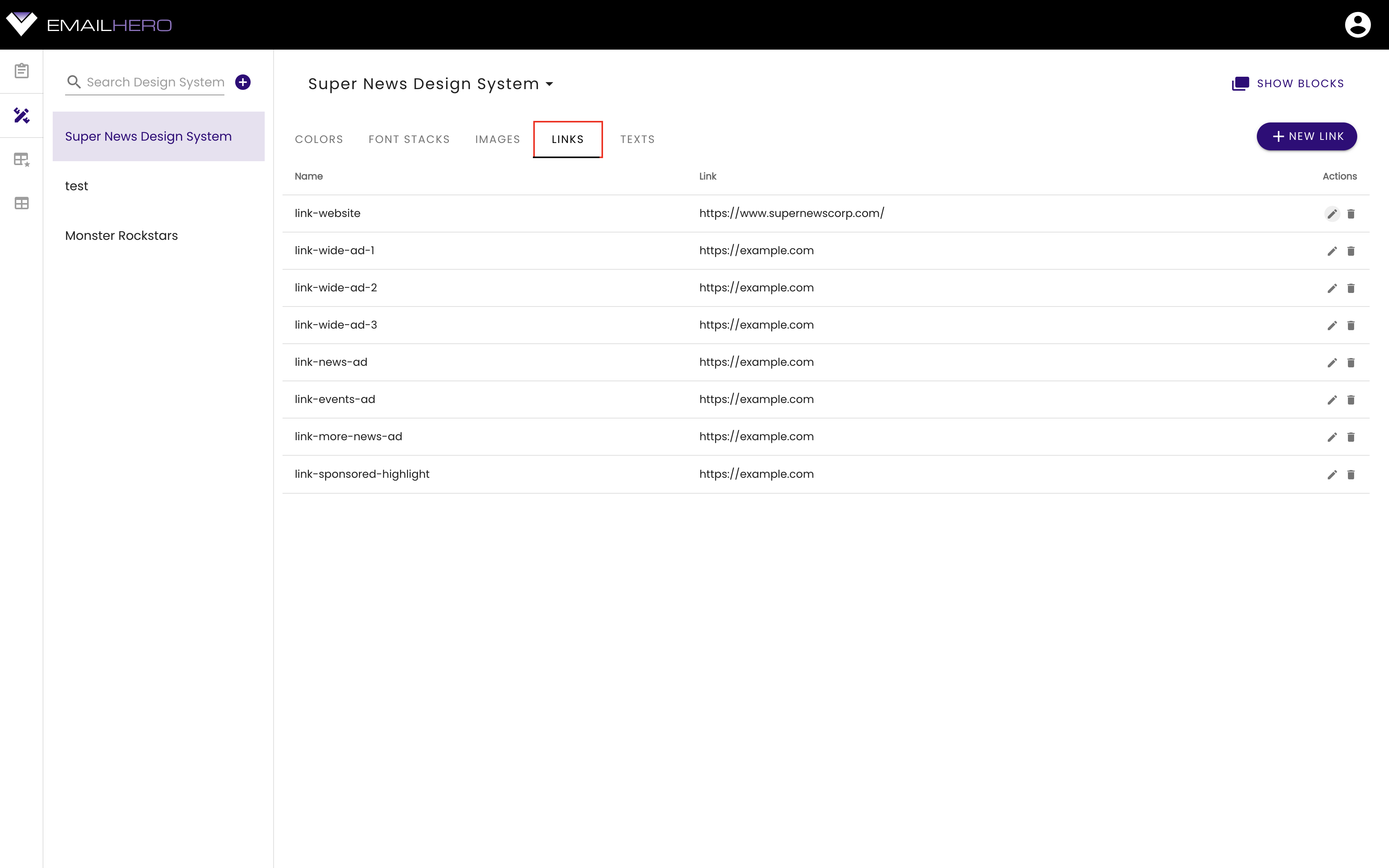 Design Systems - Variables - Links